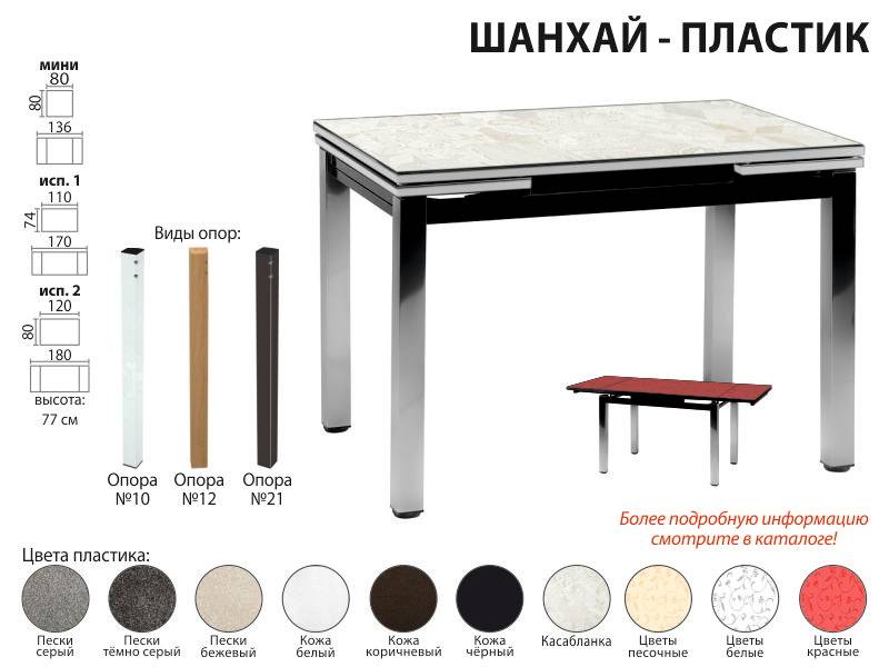 стол обеденный шанхай пластик в Томске