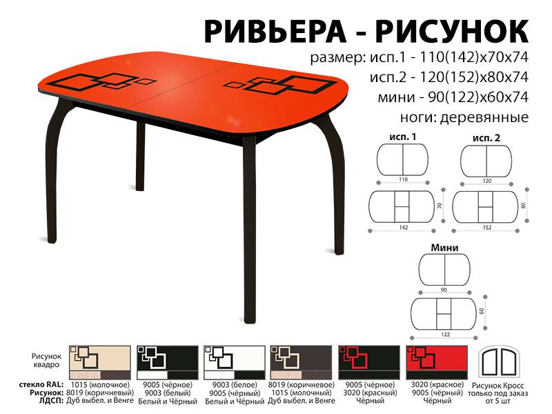 стол обеденный ривьера рисунок в Томске