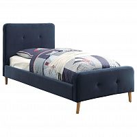 кровать button tufted flannelette navy 140х200 в Томске