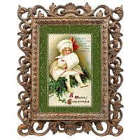репродукция старинной рождественской гравюры a girl in white в Томске