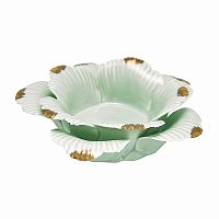 подсвечник керамический в виде цветка с золотыми лепестками flower pale green medium, 4 см в Томске