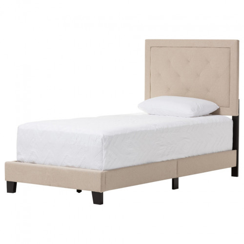 кровать paris linen upholstered beige 90х200 в Томске