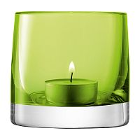 подсвечник стеклянный зеленый лайм для чайной свечи light colour, 8,5 см в Томске