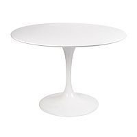 стол eero saarinen style tulip table mdf d100 глянцевый белый в Томске