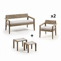 комплект мебели pack 616 climby 2 стола + 2 кресла + скамейка от la forma (ex julia grup) в Томске