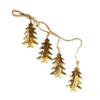 гирлянда новогодняя подвесная елки золотые golden trees, 65 см в Томске