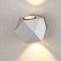 уличный настенный светодиодный светильник elektrostandard 1565 techno led kroket белый 4690389125393 в Томске