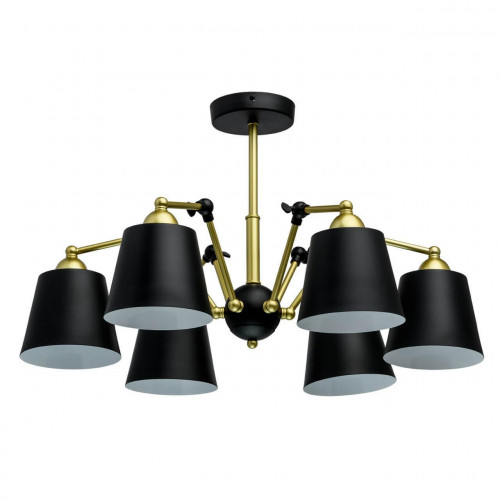 потолочная люстра mw-light таун 5 691011506 черная в Томске