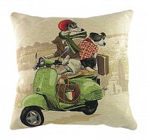 подушка с картинкой scooter dogs green в Томске