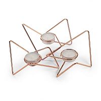 набор подсвечников медных металлических для чайных свечей tri-angular loop, 7 см, 3 штуки в Томске