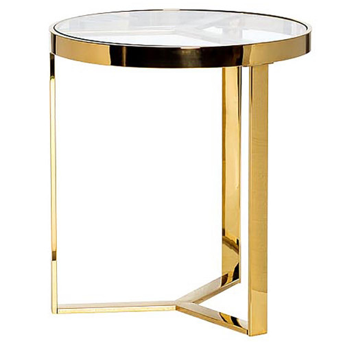 стол журнальный bridge gold 50*55см золотой в Томске