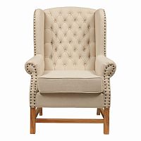 кресло мягкое с ушами french provincial armchair бежевое в Томске