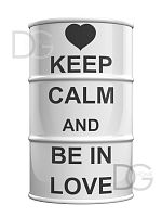 декоративная бочка keep calm and be in love m в Томске