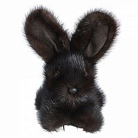 игрушка зайчик (темно-коричневый) натуральный мех норки в Томске