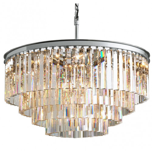 люстра odeon 4 rings silver прозрачное стекло прозрачная, серебро в Томске