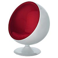 кресло-шар eero ball chair бело-красное в Томске