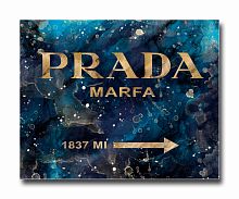постер prada mafia на синем в золотом a4 в Томске