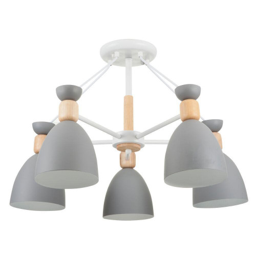 потолочная люстра freya delia fr5033cl-05w серая в Томске