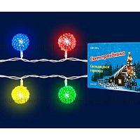 светодиодная гирлянда «шарики» 280см rgb (07921) uniel uld-s0280-020/dta rgb ip20 balls в Томске