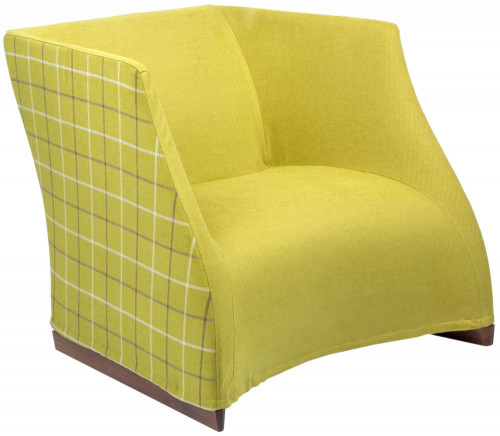 кресло vivienne armchair yellow checkerboard в Томске