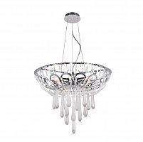 подвесная люстра crystal lux dorotea sp5 d450 chrome прозрачная в Томске