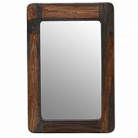 зеркало деревянное настенное со скругленными углами brown wood в Томске