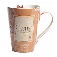 кружка cherish персикового цвета в Томске