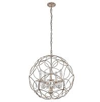 подвесная люстра crystal lux aria sp5 silver в Томске