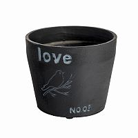 цветочный горшок love чёрный в Томске