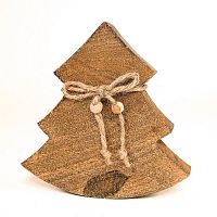 украшение новогоднее ель деревянная wooden tree, 15х14х2,5 см в Томске