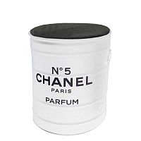 декоративная бочка- пуф chanel №5 white m в Томске