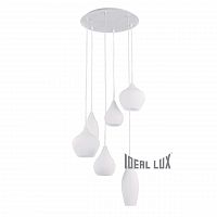 подвесная люстра ideal lux soft sp6 bianco в Томске