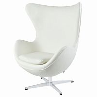 кресло egg chair by arne jacobsen белое в Томске