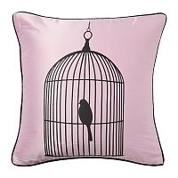 подушка с птичкой в клетке birdie in a cage pink в Томске