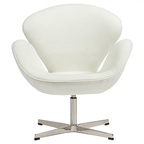 кресло swan chair кашемир белое в Томске