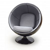 кресло ball chair черно-серое в Томске