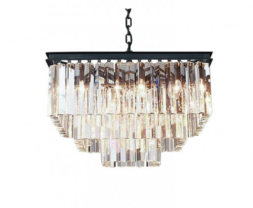 люстра odeon square 50 черное основание, прозрачное стекло в Томске