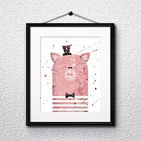 постер pig а4 в Томске