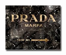 постер prada mafia на чёрном в золотом a4 в Томске