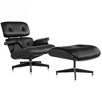 кресло eames style lounge chair черное в Томске