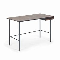 стол mahon desk ореховый шпон, mdf матовый графит в Томске