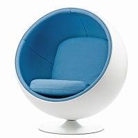 кресло ball chair бело-синее в Томске