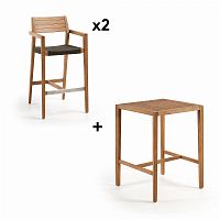 комплект мебели: стол и 2 стула pack 612 cybille от la forma (ex julia grup) в Томске