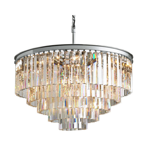 люстра odeon 5 rings chrome серая, прозрачное стекло в Томске