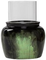 подсвечник зеленый со стеклом colors green, 32 см в Томске