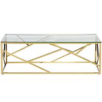 стол журнальный h-bridge gold 120*60*40см золотой в Томске