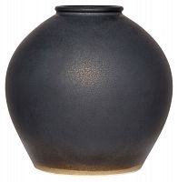 ваза керамическая объемная 26 см antiqued черная в Томске