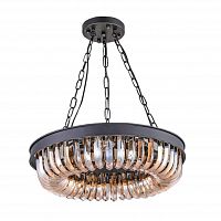 люстра terra black amber d50 черная, стекло янтарного цвета в Томске