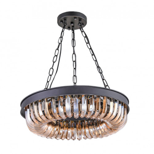 люстра terra black amber d50 черная, стекло янтарного цвета в Томске