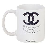 кружка с рисунком drink champagne. coco chanel в Томске